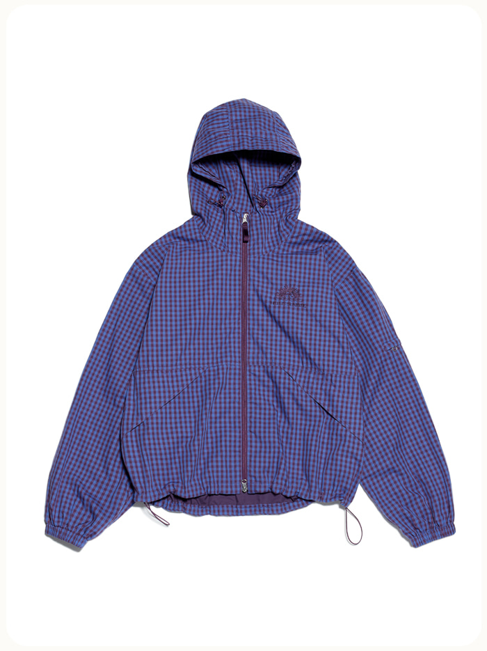 HS Hooded Zip-Up Jacket_Purple Check