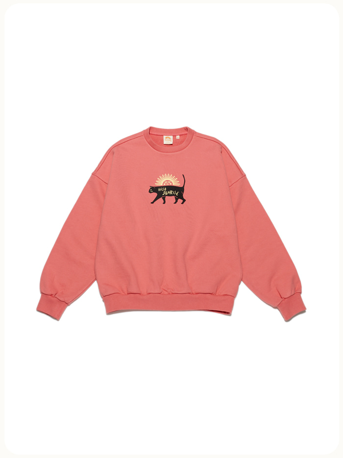 HS Cat Logo Sweatshirt_Coral Pink